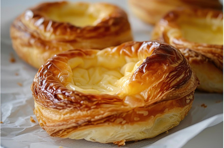 Fresh baked cheese danish pastries, a Food & Drink Photo by Ylivdesign