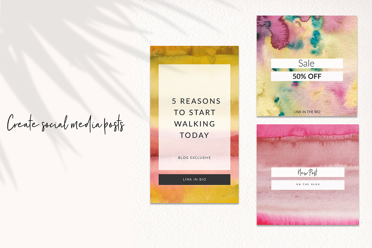25  Abstract Watercolor Backgrounds, a Texture Graphic by Sweet Fig (Photo 9 of 10)