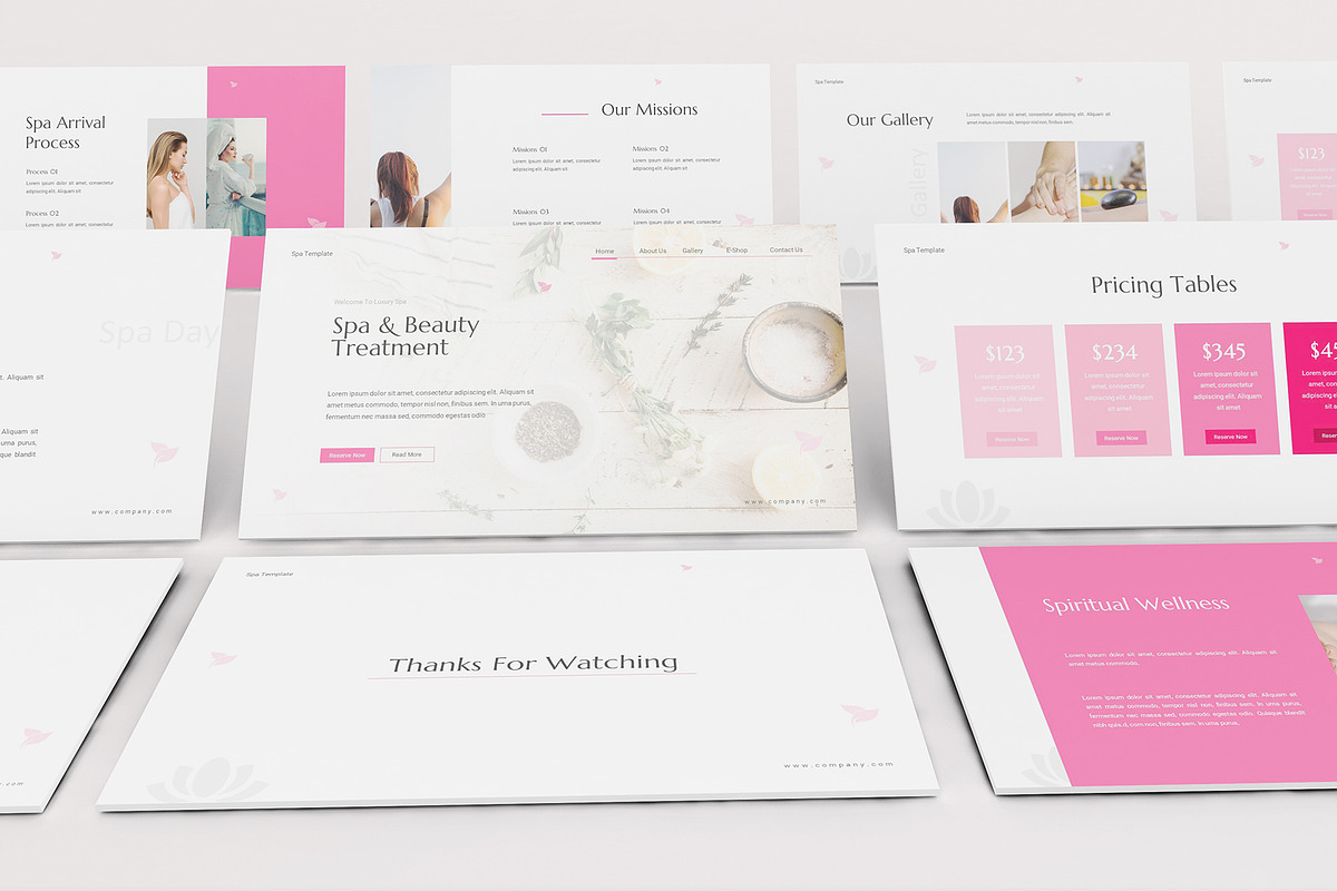 Luxury Spa Powerpoint Template, a Presentation Template by Formatika Studio