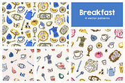 Breakfast food seamless patterns, a Pattern Graphic by Good Studio (Thumbnail 1 of 13)
