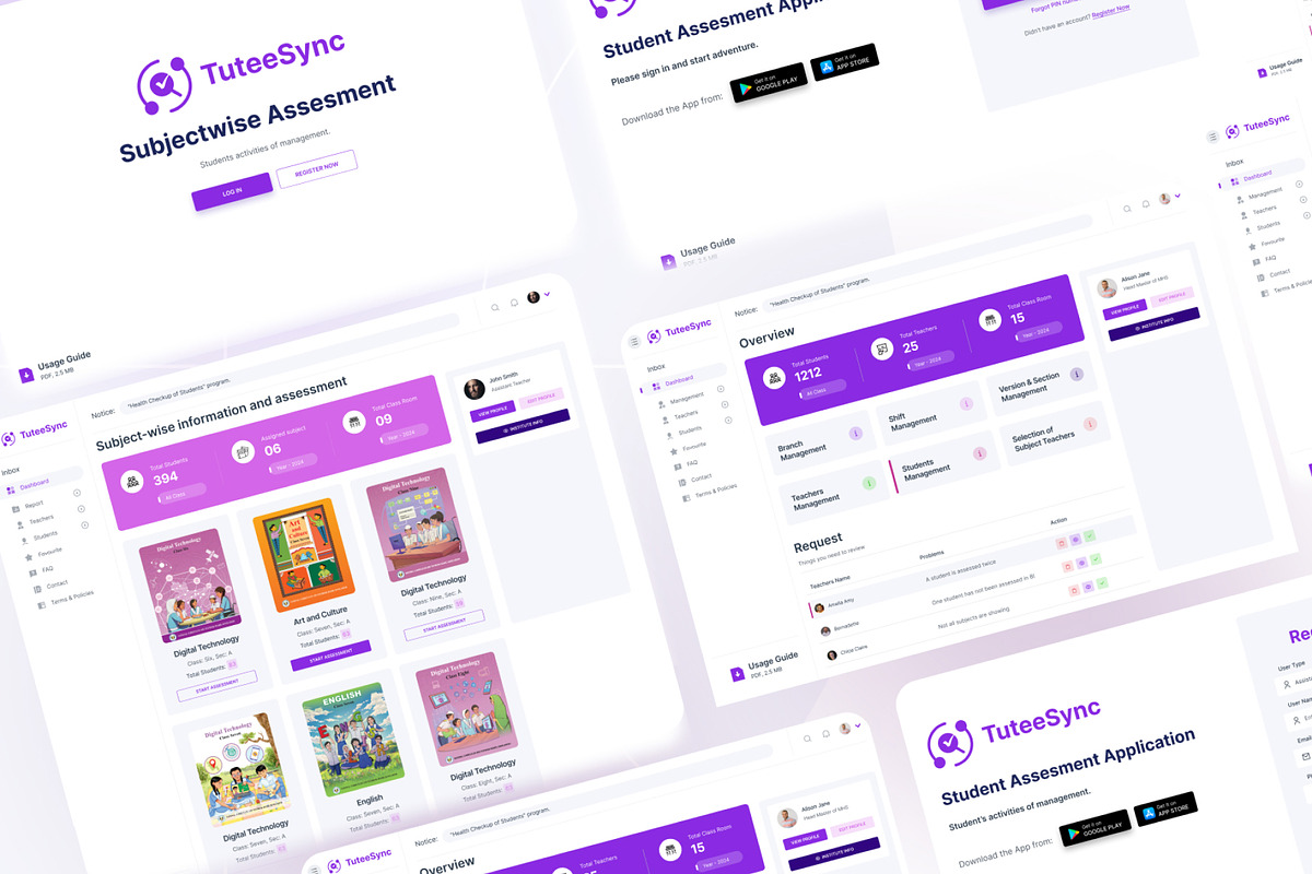 TuteeSync- Web app redesign Concept, an App Template by Sujun Baidyaa (Photo 1 of 2)