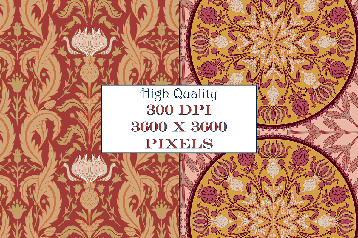 Autumn Boho Patterns Thistle Flowers, a Pattern Graphic by RachelStudio (Photo 6 of 10)