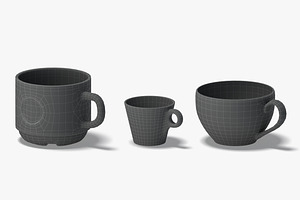 18 Glass Mug 3D Model