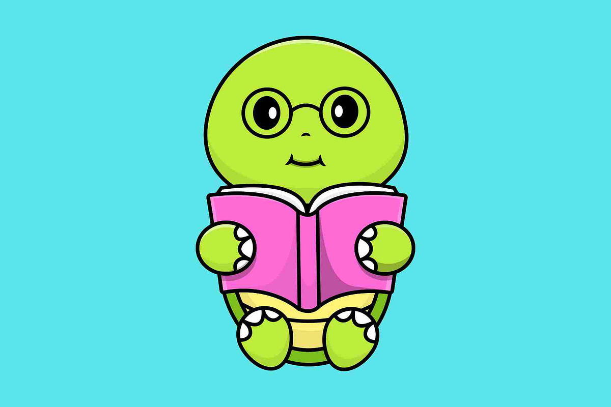 Cute Animal Reading Book Cartoon, an Education Illustration by Artstorystudio (Photo 5 of 7)