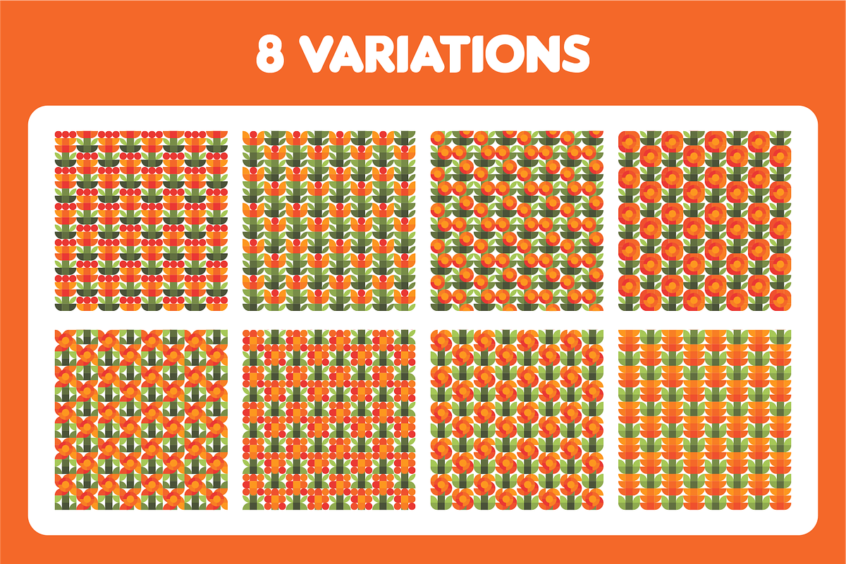 Flat Floral Seamless Pattern, a Pattern Graphic by WM48 Shop (Photo 10 of 10)