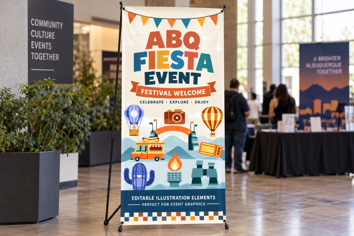 ABQ Fiesta Festival & Travel Vector, an Object Illustration by KAZ by IanMikraz Studio (Photo 6 of 6)