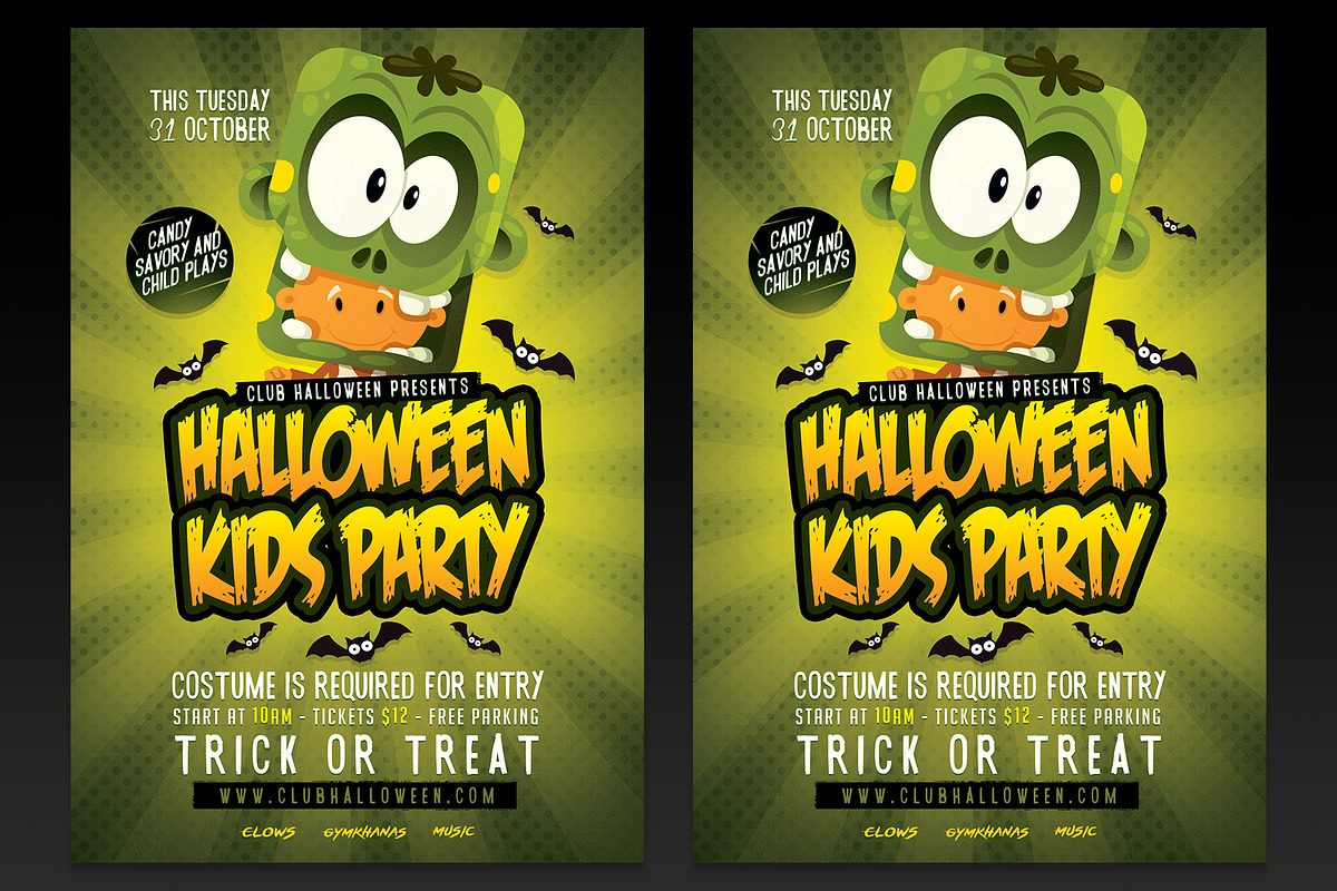 Halloween Kids Party Flyer, a Flyer Template by designblends@gmail.com (Photo 1 of 3)