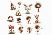 Whimsical Happy Easter Clipart, an Illustration by Libby Wishes (Thumbnail 2 of 7)