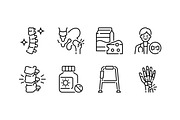Osteoporosis Icon Set, an Outline Icon by Eklip Studio (Thumbnail 2 of 3)