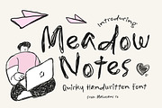 Meadow Notes – Quirky Handwritten, a Handwritten Font by Mahesans Co (Thumbnail 1 of 10)