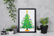 Faux sparkly glitter Christmas tree, an Illustration by Daily.Designs (Thumbnail 5 of 5)