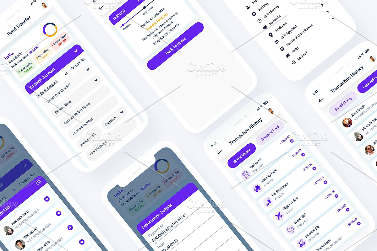 SBank Banking Wallet App UI Kit, an App Template by RiveupDigital (Photo 5 of 7)