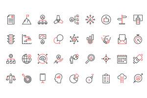 Business management human icons, a Person Illustration by Lemberg Vector