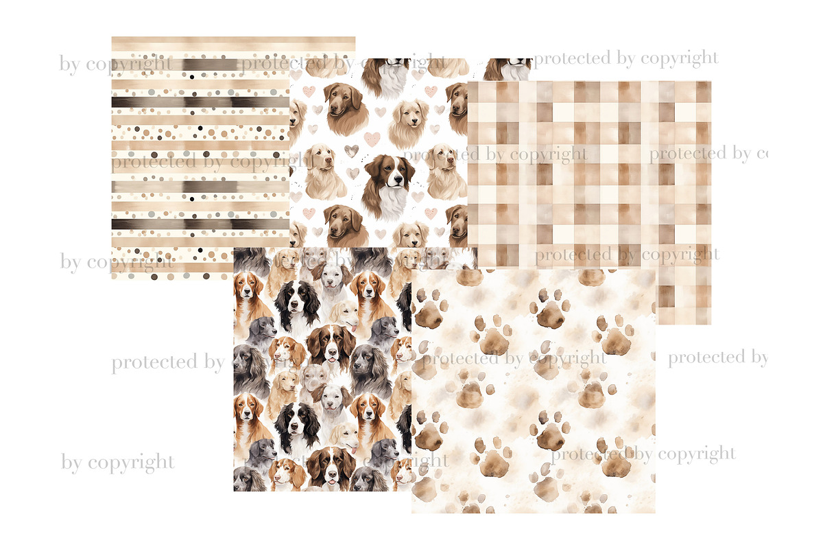 Dog Lover Digital Paper, a Pattern Graphic by GlamArtZhanna (Photo 3 of 4)