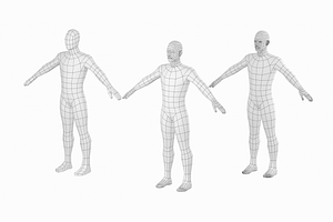 Male Body In A-pose Base Mesh