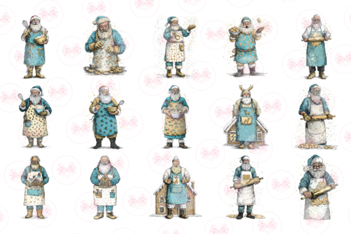 Santa Baking Clipart, a Graphic by Markicha Art (Photo 5 of 6)