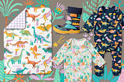 Dino illustration Patterns Posters, an Animal Illustration by OxanaTally (Thumbnail 9 of 14)