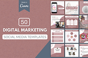 Digital Marketing Canva Templates, a Social Media Template by Canvagator (Thumbnail 1 of 3)
