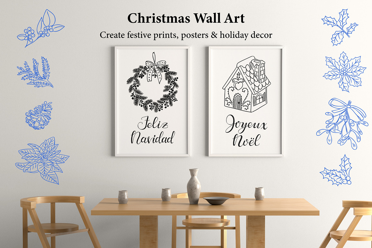 Merry Christmas HandDrawn Collection, a Decorative Illustration by Decor Lines (Photo 11 of 12)