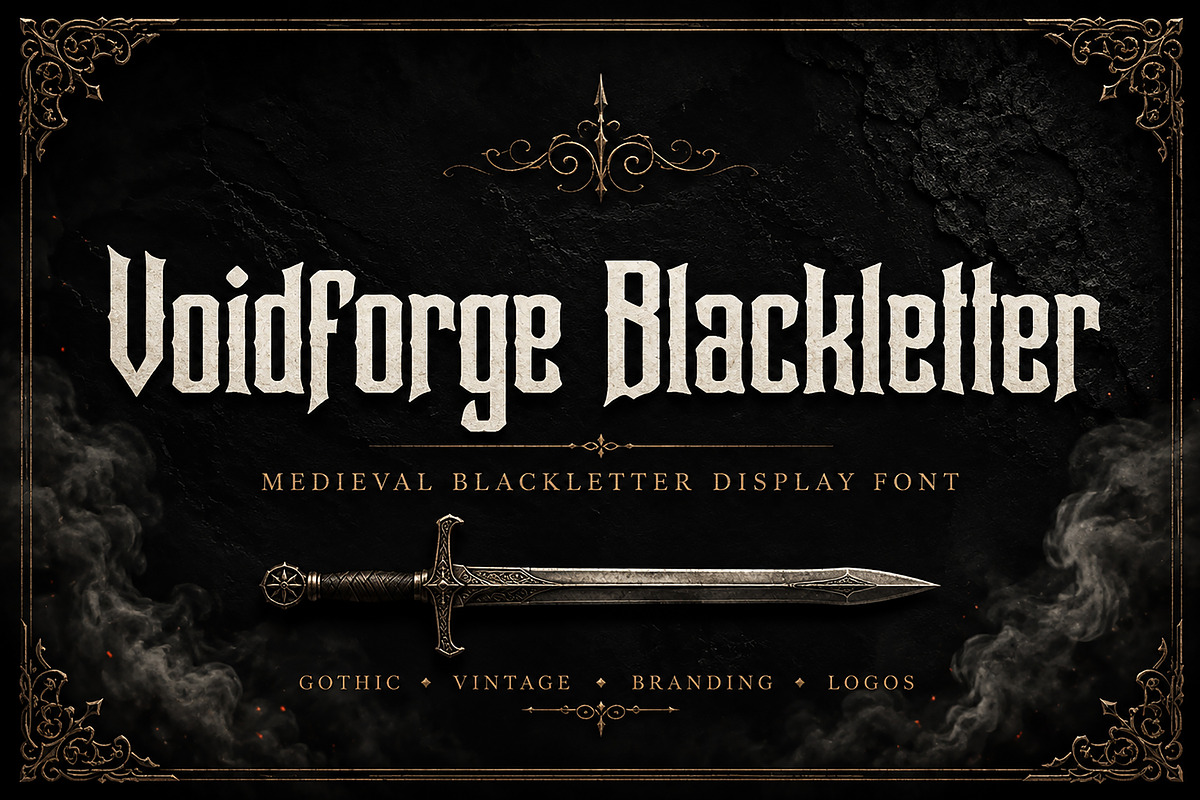 Voidforge Blackletter – Gothic Font, a Blackletter Font by Wow Magic (Photo 1 of 5)