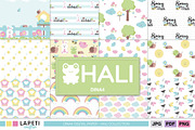 Spring Digital Paper Pack, a Pattern Graphic by Lapeticrafter (Thumbnail 1 of 5)