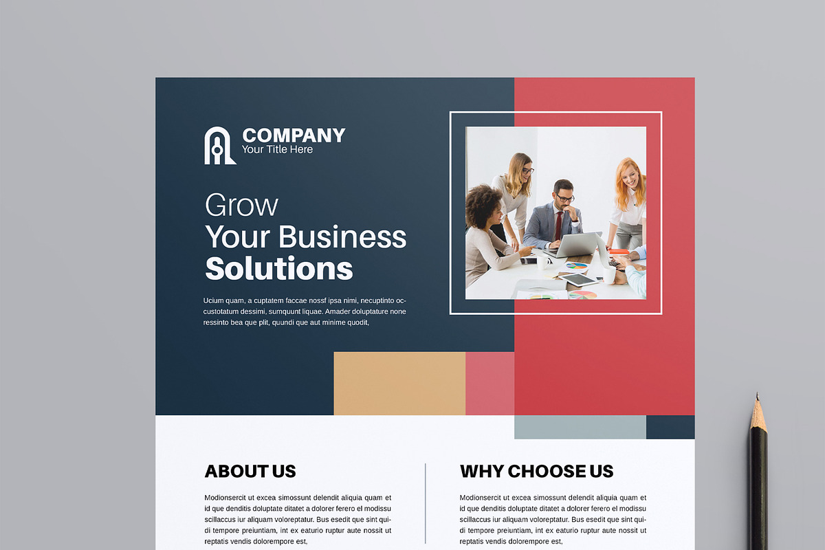 Corporate Flyer Design Layout, a Flyer Template by MightyDesign (Photo 2 of 8)