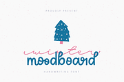 Winter Moodboard | Handwritten Font, a Script Font by Suntype | Sunshine Std (Thumbnail 1 of 9)