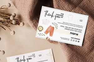 Clothing Business Thank You Card, a Card Template by Snapybiz