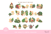 Cat Christmas Tree Farm Clipart, an Animal Illustration by Blumensdiary (Thumbnail 2 of 6)