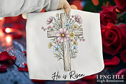 Easter Wildflower Cross PNG, an Illustration by Canvas Craft (Thumbnail 1 of 7)