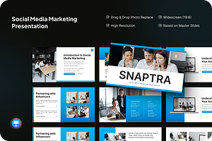 Social Media Marketing Keynote, a Presentation Template by SquidPixey