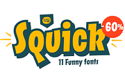 Squick / All Family -60%!!, a Sans Serif Font by Rodrigo Typo (Thumbnail 1 of 9)