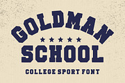 Goldman School Sport College Font, a Slab Serif Font by Fourteen Letter (Thumbnail 1 of 7)