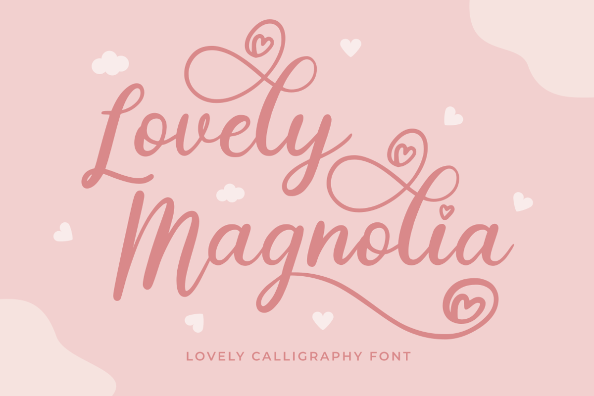 Lovely Magnolia | Cute Handwriting, a Script Font by Rissyletter Studio (Photo 1 of 10)