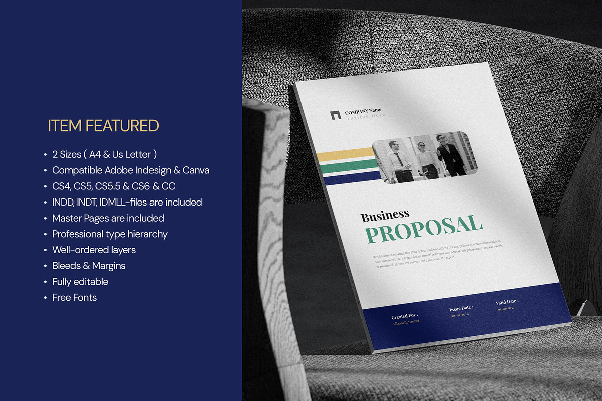 Business Proposal| InDesign & Canva, a Brochure Template by Artisan Vibes (Photo 3 of 9)