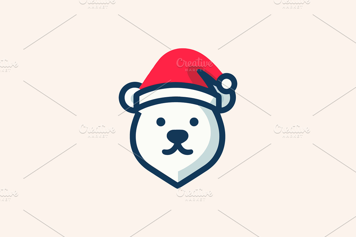 Christmas Polar Bear Logo Template, a Branding & Logo Template by Vectorium Studio