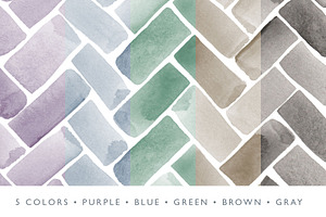 Watercolor Herringbone Pattern