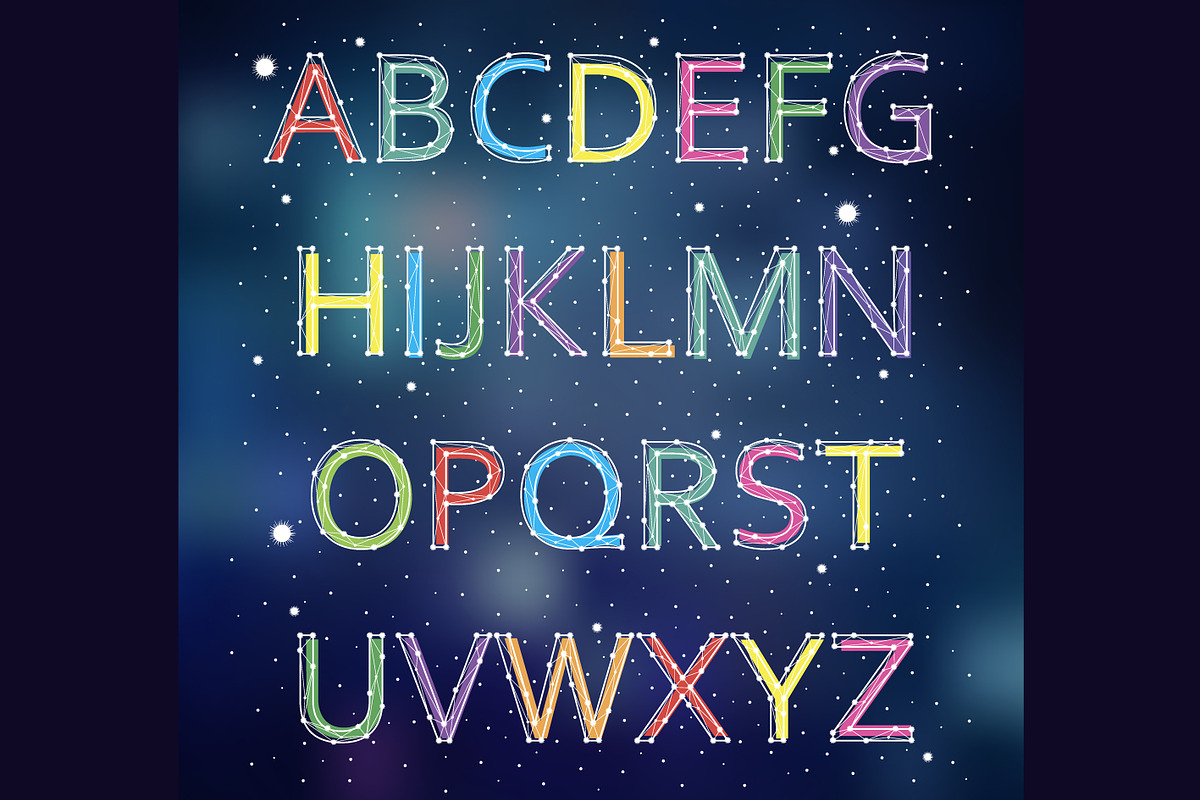 Font constellation vector preview 5