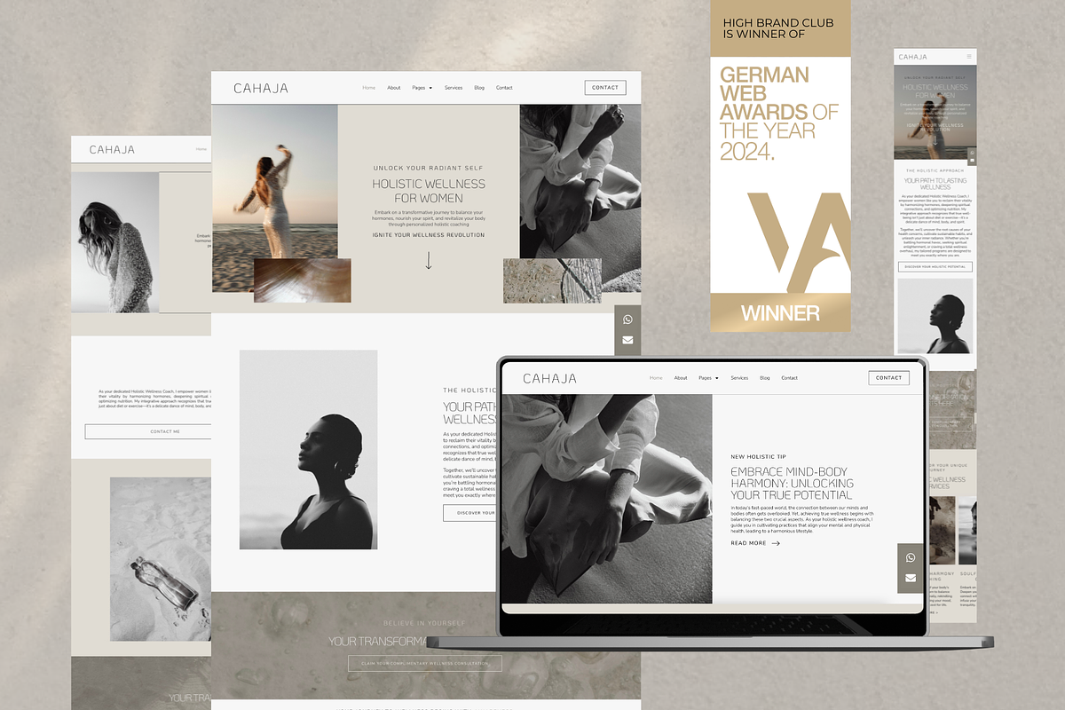 Aesthetic Cahaja Elementor Template, a WordPress Template by highbrandclub (Photo 1 of 9)