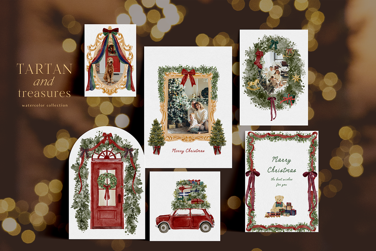 Christmas holiday graphics bows, an Object Graphic by Grace Noboa Illustrations (Photo 4 of 15)