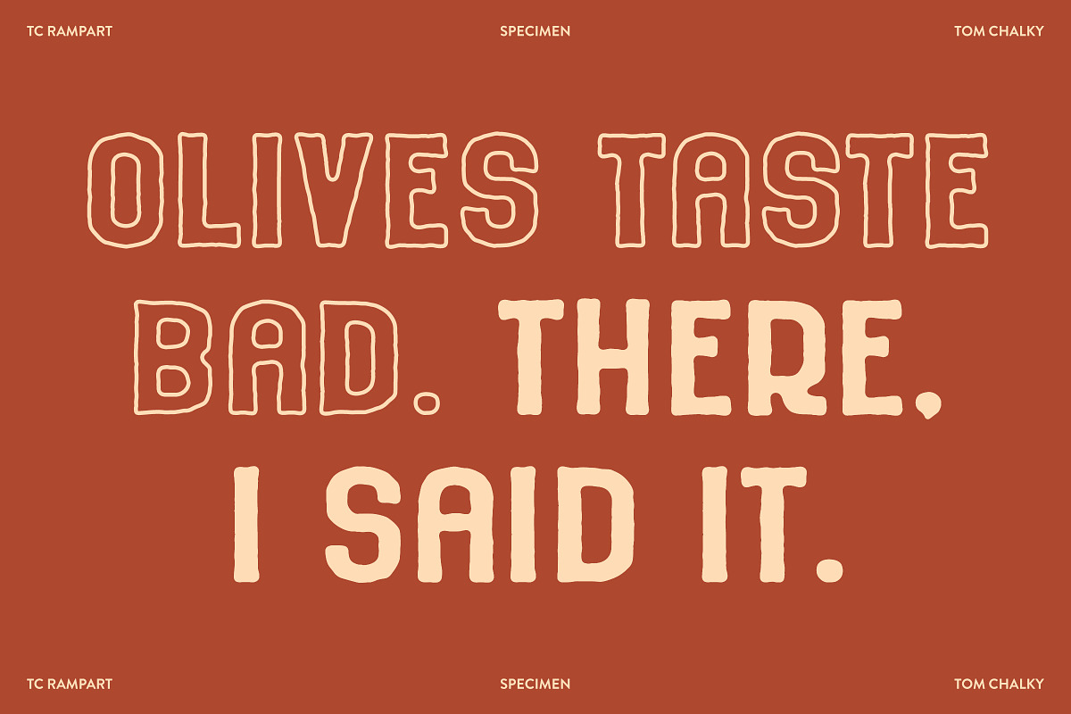 RAMPART - Vintage Sans Serif Font, a Sans Serif Font by Tom Chalky (Photo 9 of 11)
