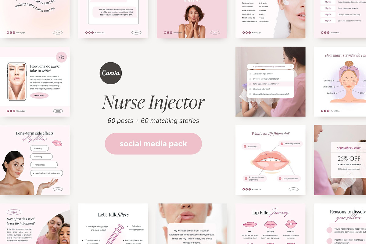 Nurse Injector Instagram templates, a Social Media Template by ...
