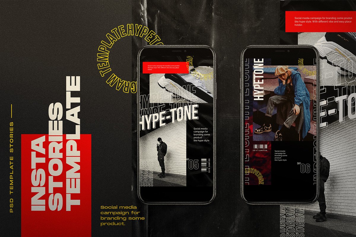 HYPE=TONE - Instagram Post & Stories, a Social Media Template by Dirtytemp Studio (Photo 4 of 5)