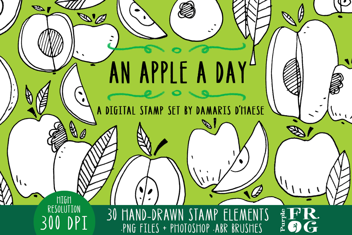 An Apple a Day - Stamps / Brushes, an Icon by Purple Frog (Photo 1 of 4)