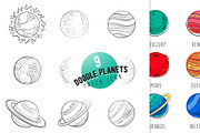 Vector cartoon solar planets, an Education Illustration by WalnutBird (Thumbnail 3 of 3)