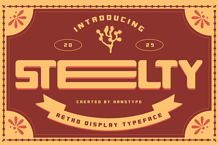 Steelty - Vintage Display Font