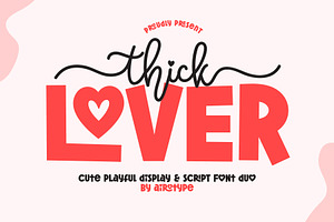 Thick Lover - Cute Font Duo, a Handwritten Font by Airotype