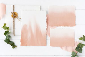 Cream Ombre Watercolor