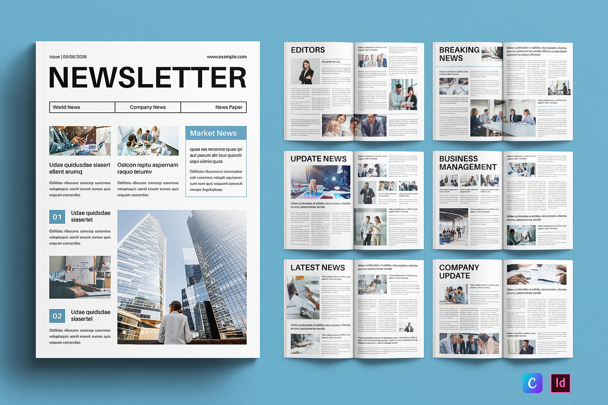 Newsletter Template, a Brochure Template by E-Type (Photo 1 of 7)
