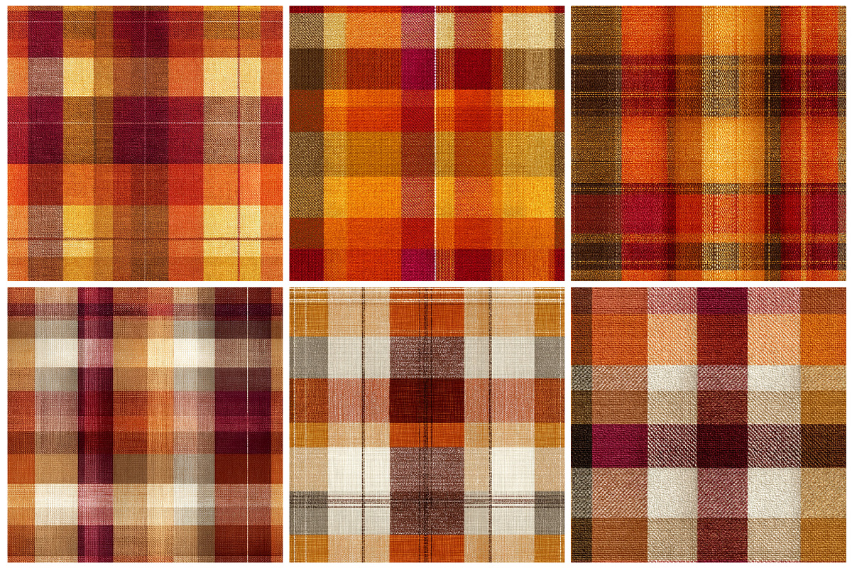 Orange Seamless Tartan Plaid Pattern, a Texture Graphic by CitraGraphics (Photo 2 of 7)